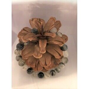 Black Tourmaline Beaded Stretch Bracelet - 8mm